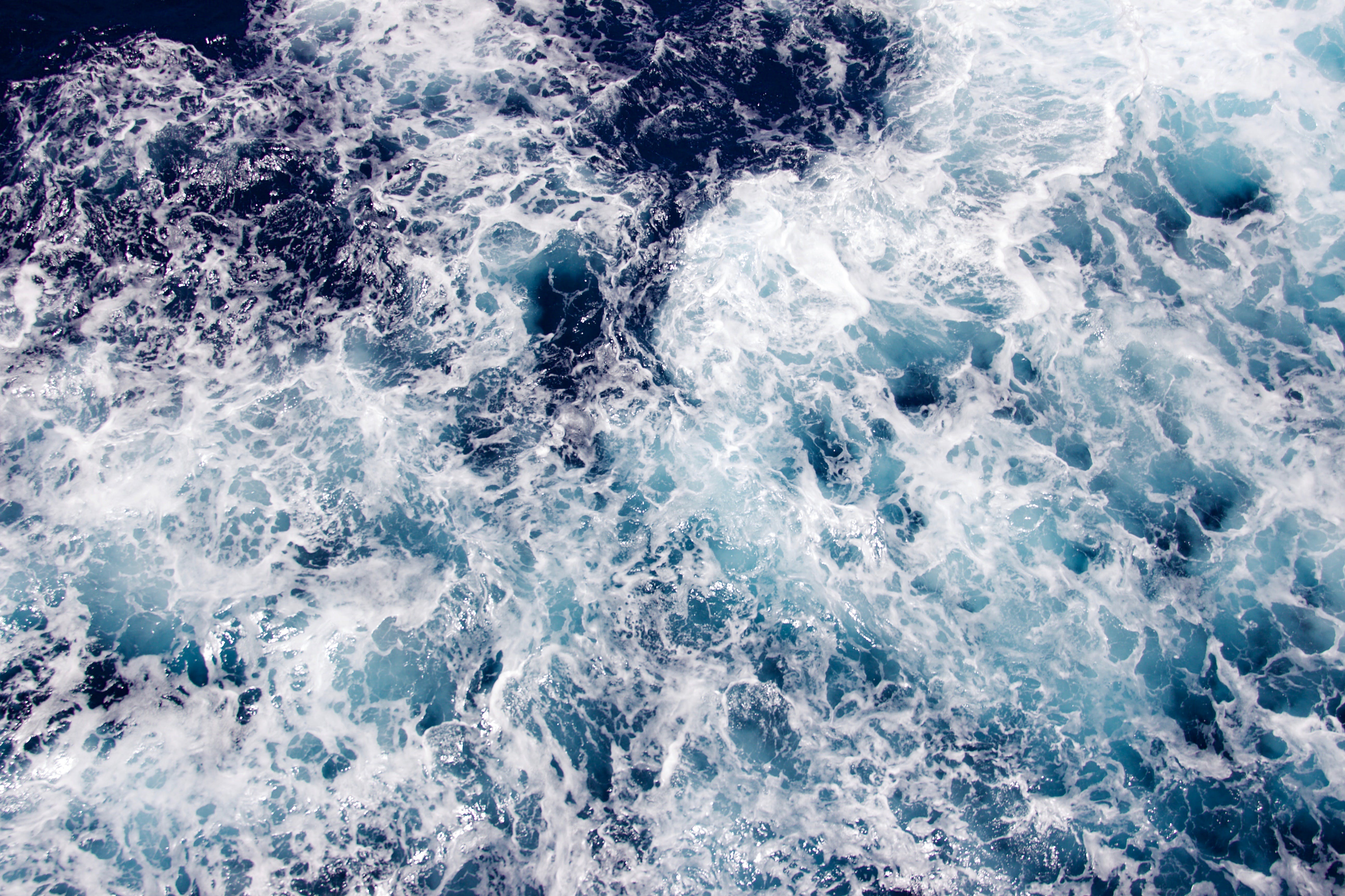 Image of small blue ocean waves