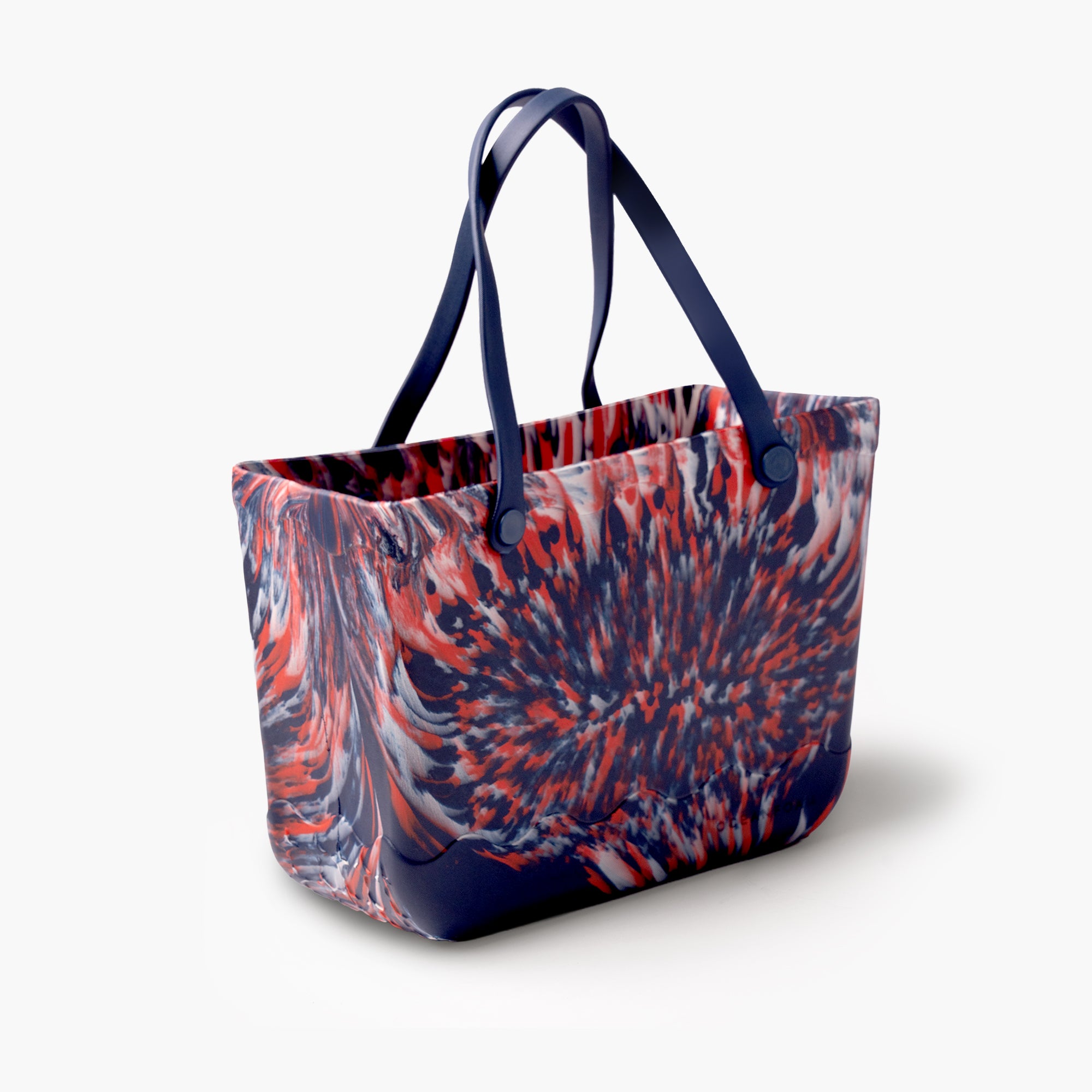 color_dark navy red and white marbled