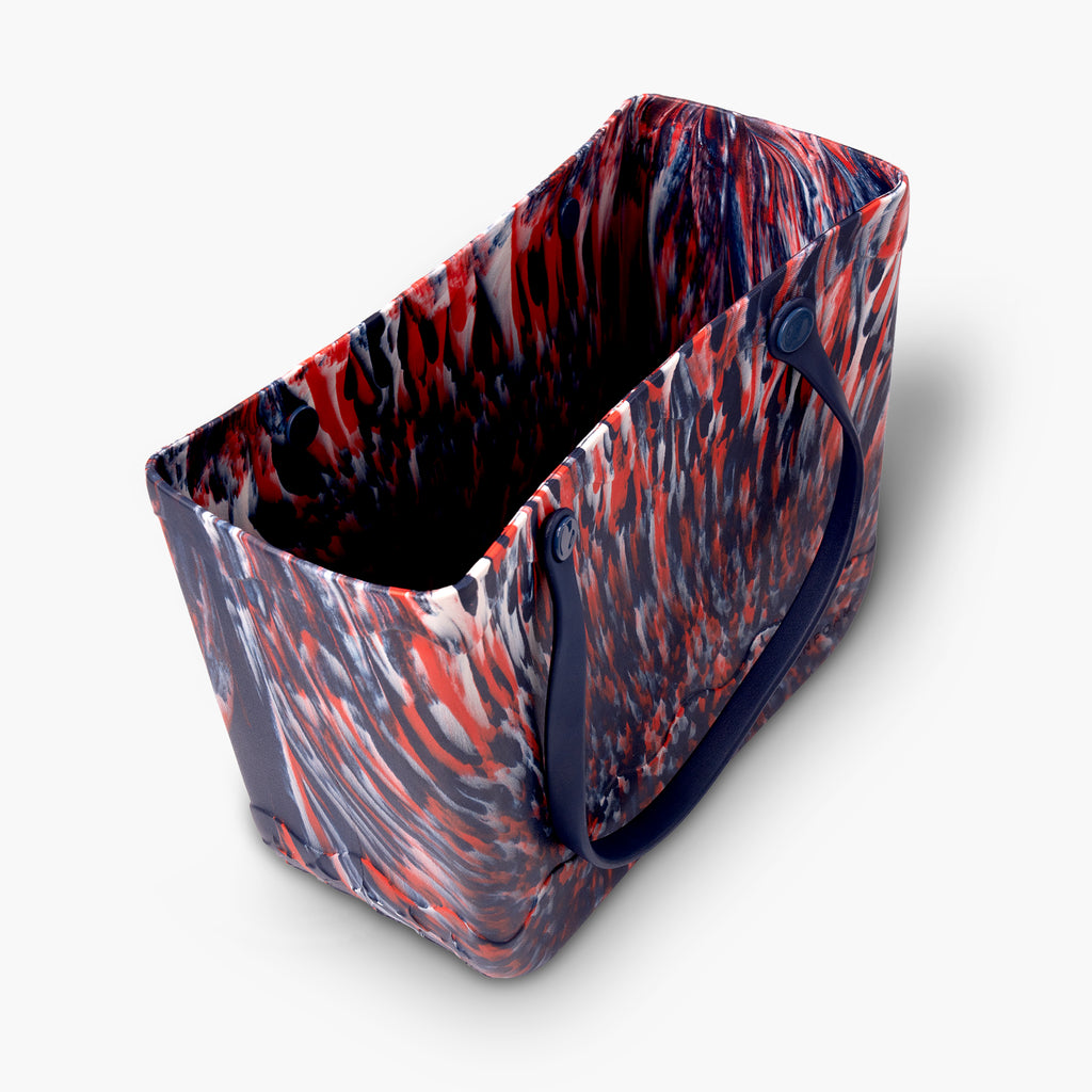 color_dark navy red and white marbled